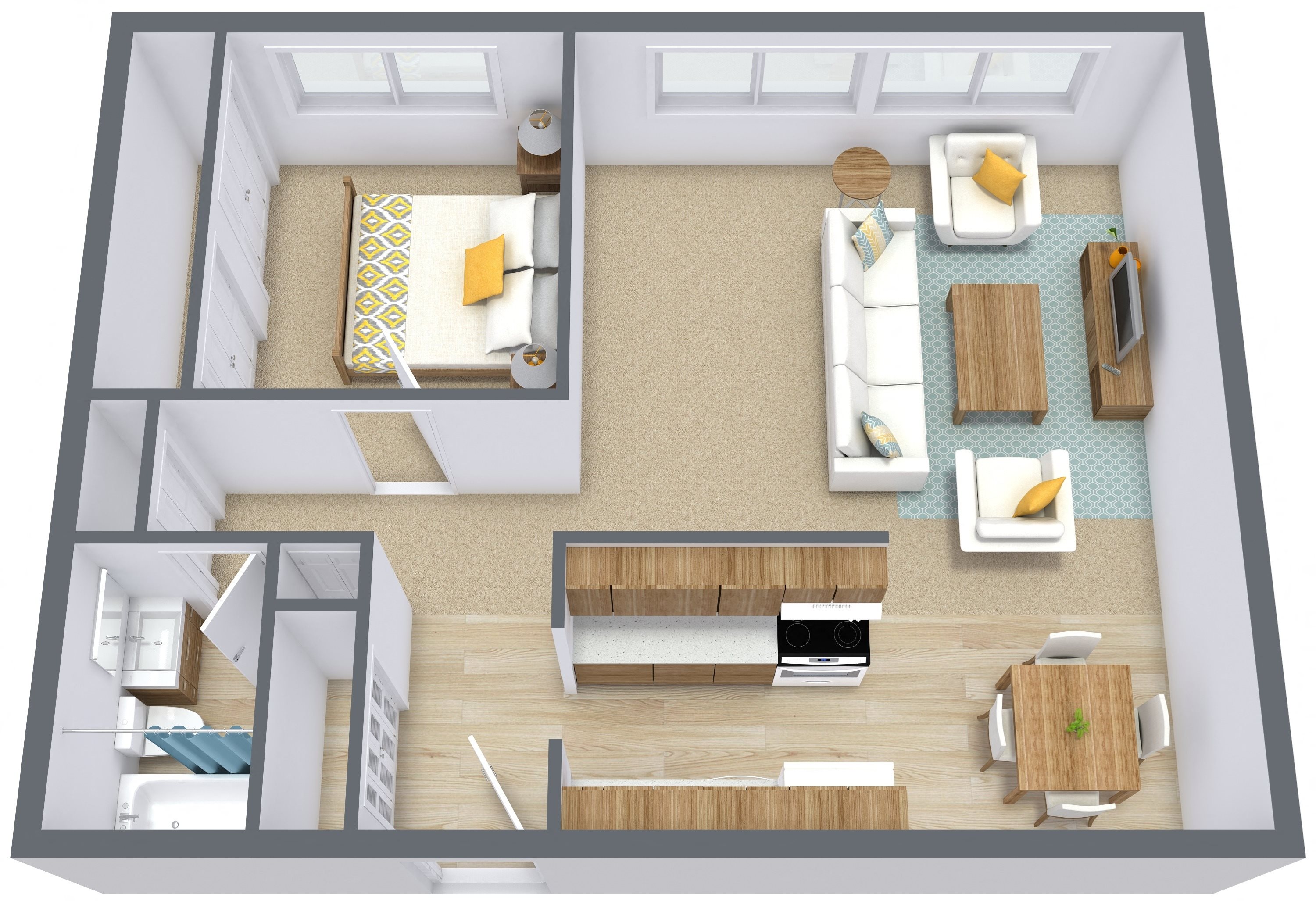 Kingswood Apartments | One Bedroom | Plan 11A Kingswood Apartments | One Bedroom | Plan 11A